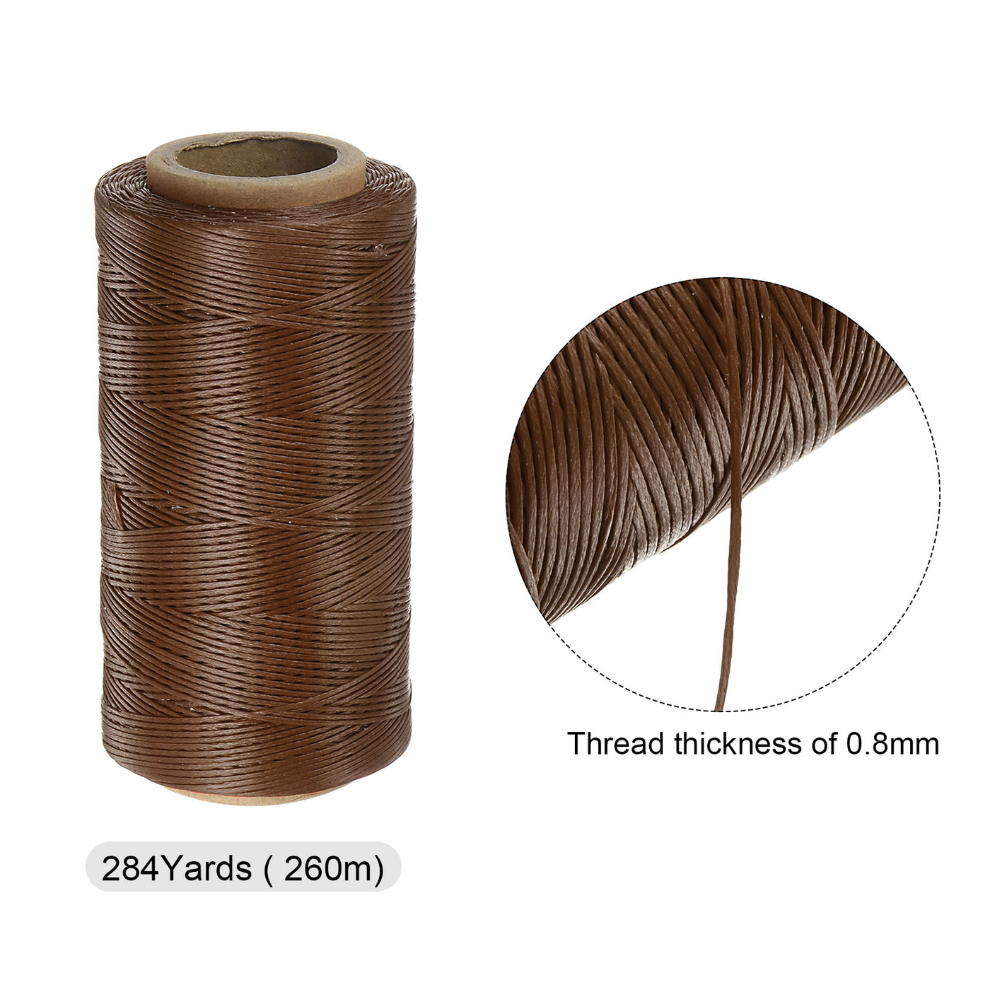 Harfington Upholstery Sewing Thread 284 Yards 260m Polyester String Dark Brown