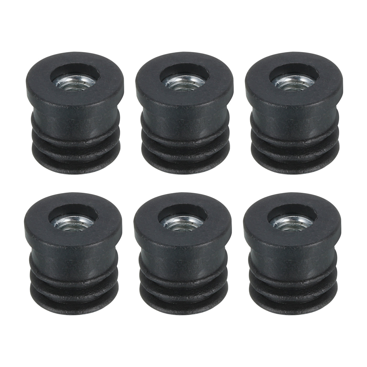 uxcell Uxcell 6Pcs Caster Insert with Thread, 16mm/0.63" M6 Thread for Furniture