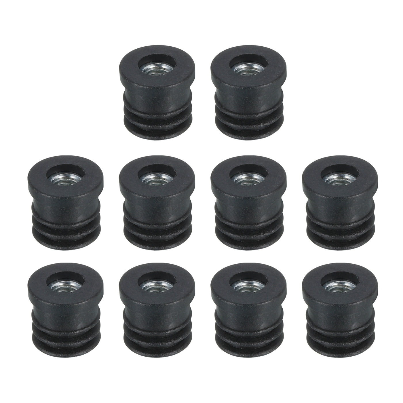 uxcell Uxcell 10Pcs Caster Insert with Thread, 16mm/0.63" M6 Thread for Furniture
