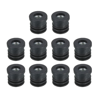 Harfington Uxcell 10Pcs Caster Insert with Thread, 16mm/0.63" M6 Thread for Furniture