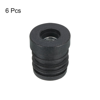 Harfington Uxcell 6Pcs Caster Insert with Thread, 19mm/0.75" M6 Thread for Furniture