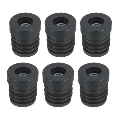 Harfington Uxcell 6Pcs Caster Insert with Thread, 19mm/0.75" M6 Thread for Furniture