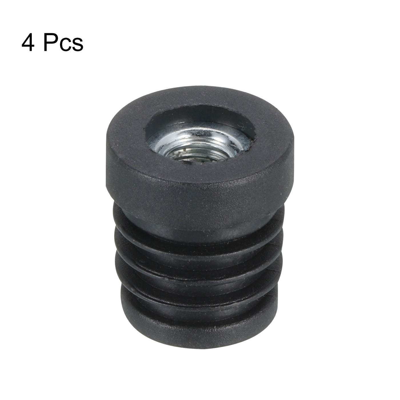 uxcell Uxcell 4Pcs Caster Insert with Thread, 19mm/0.75" M8 Thread for Furniture