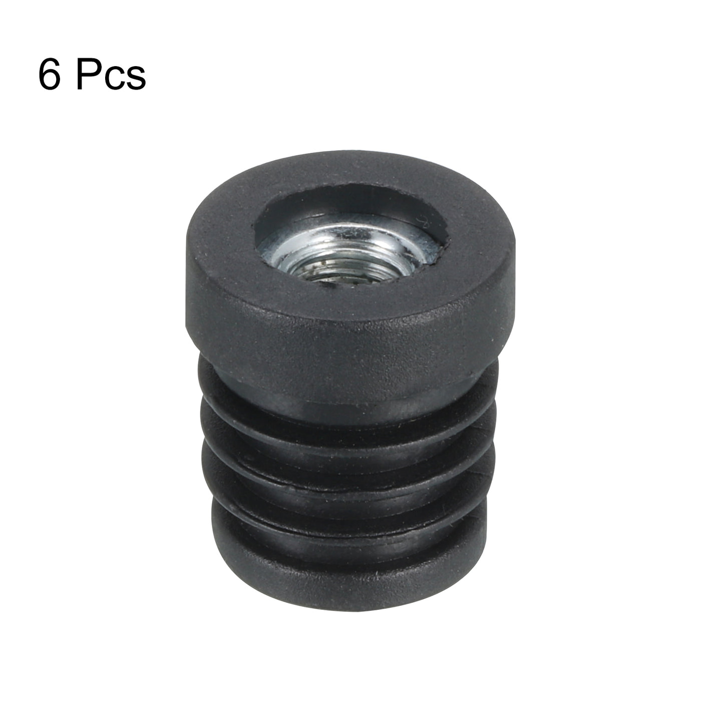 uxcell Uxcell 6Pcs Caster Insert with Thread, 19mm/0.75" M8 Thread for Furniture