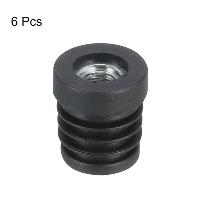 Harfington Uxcell 6Pcs Caster Insert with Thread, 19mm/0.75" M8 Thread for Furniture