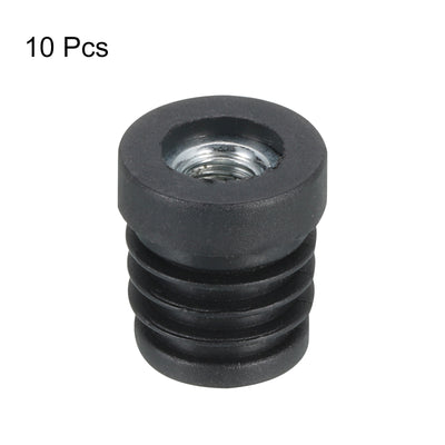 Harfington Uxcell 10Pcs Caster Insert with Thread, 19mm/0.75" M8 Thread for Furniture