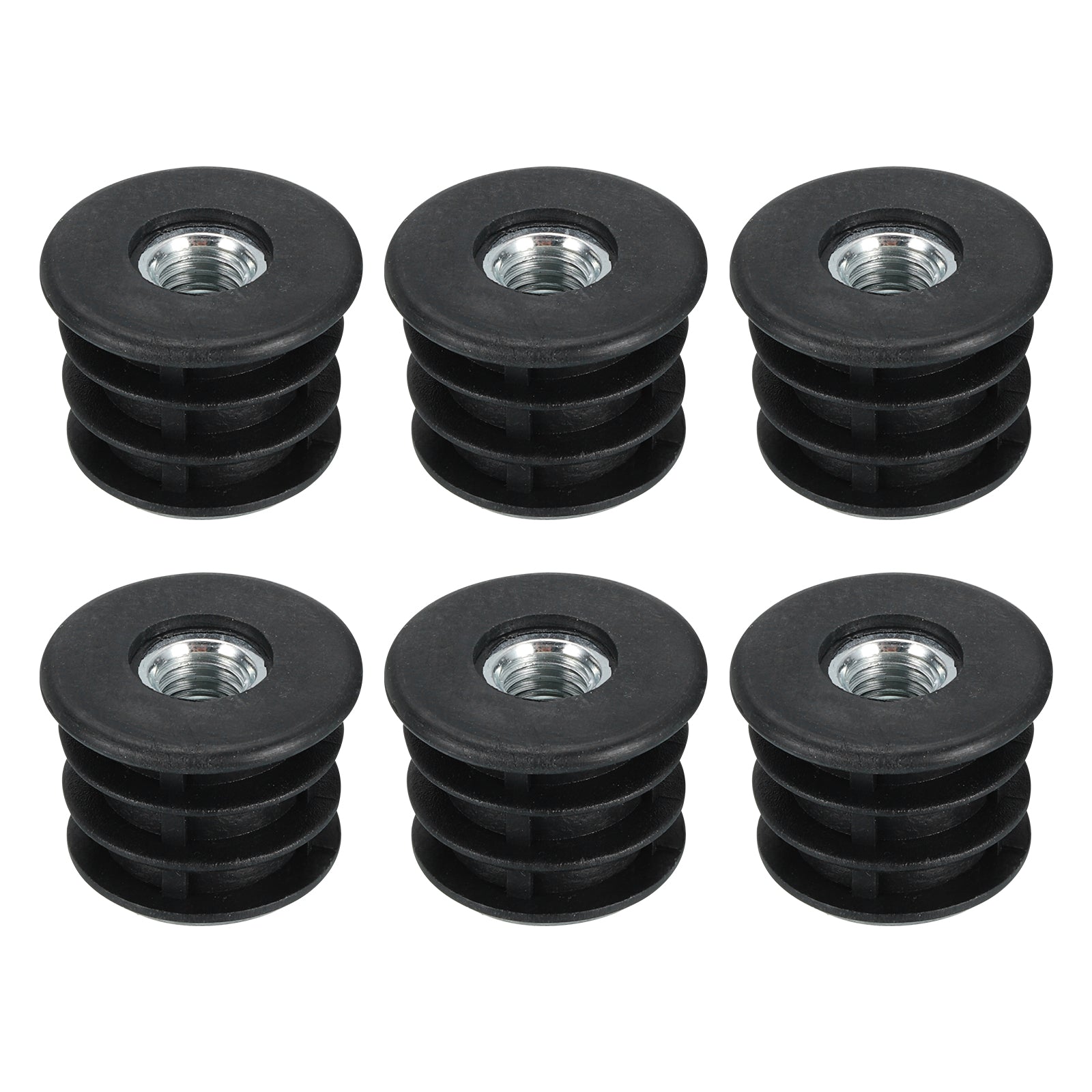 Uxcell 6Pcs Caster Insert with Thread, 25mm/0.98