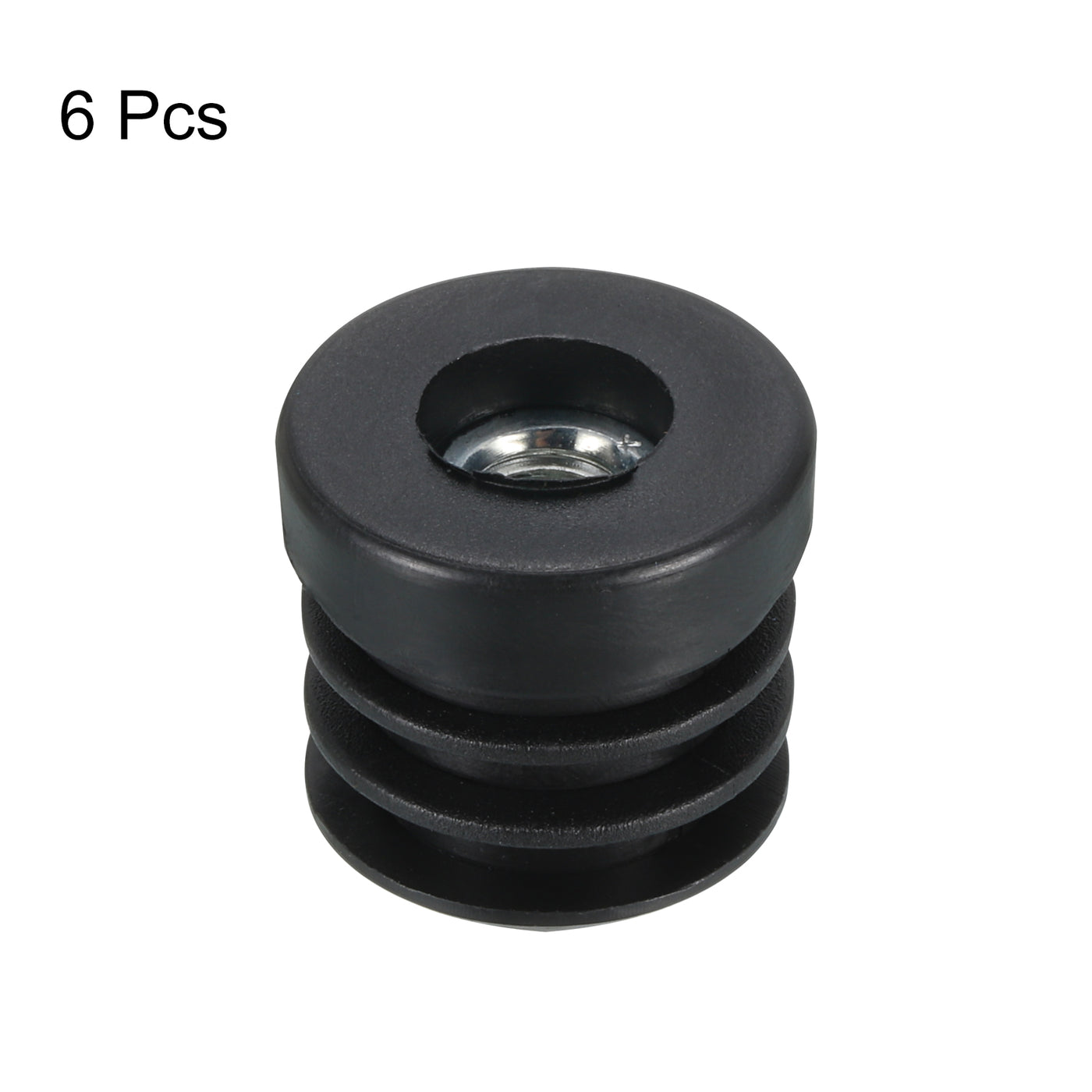 uxcell Uxcell 6Pcs Caster Insert with Thread, 25mm/0.98" M8 Thread for Furniture