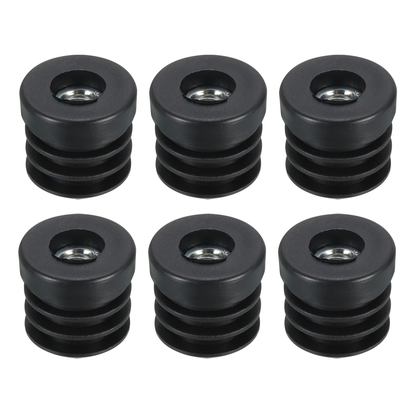 uxcell Uxcell 6Pcs Caster Insert with Thread, 25mm/0.98" M8 Thread for Furniture