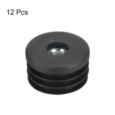 Harfington Uxcell 12Pcs Caster Insert with Thread, 30mm/1.18" M8 Thread for Furniture