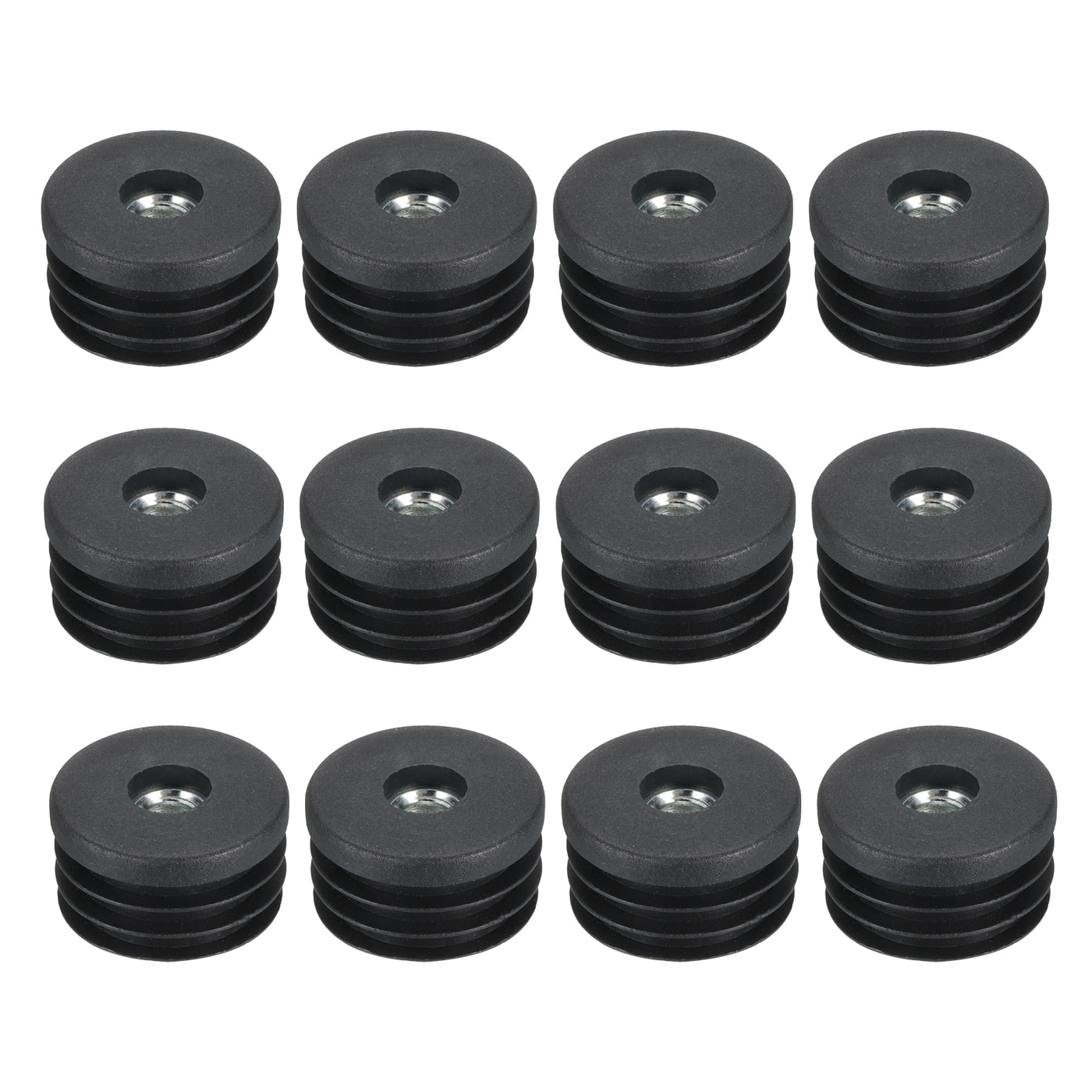 uxcell Uxcell 12Pcs Caster Insert with Thread, 30mm/1.18" M8 Thread for Furniture
