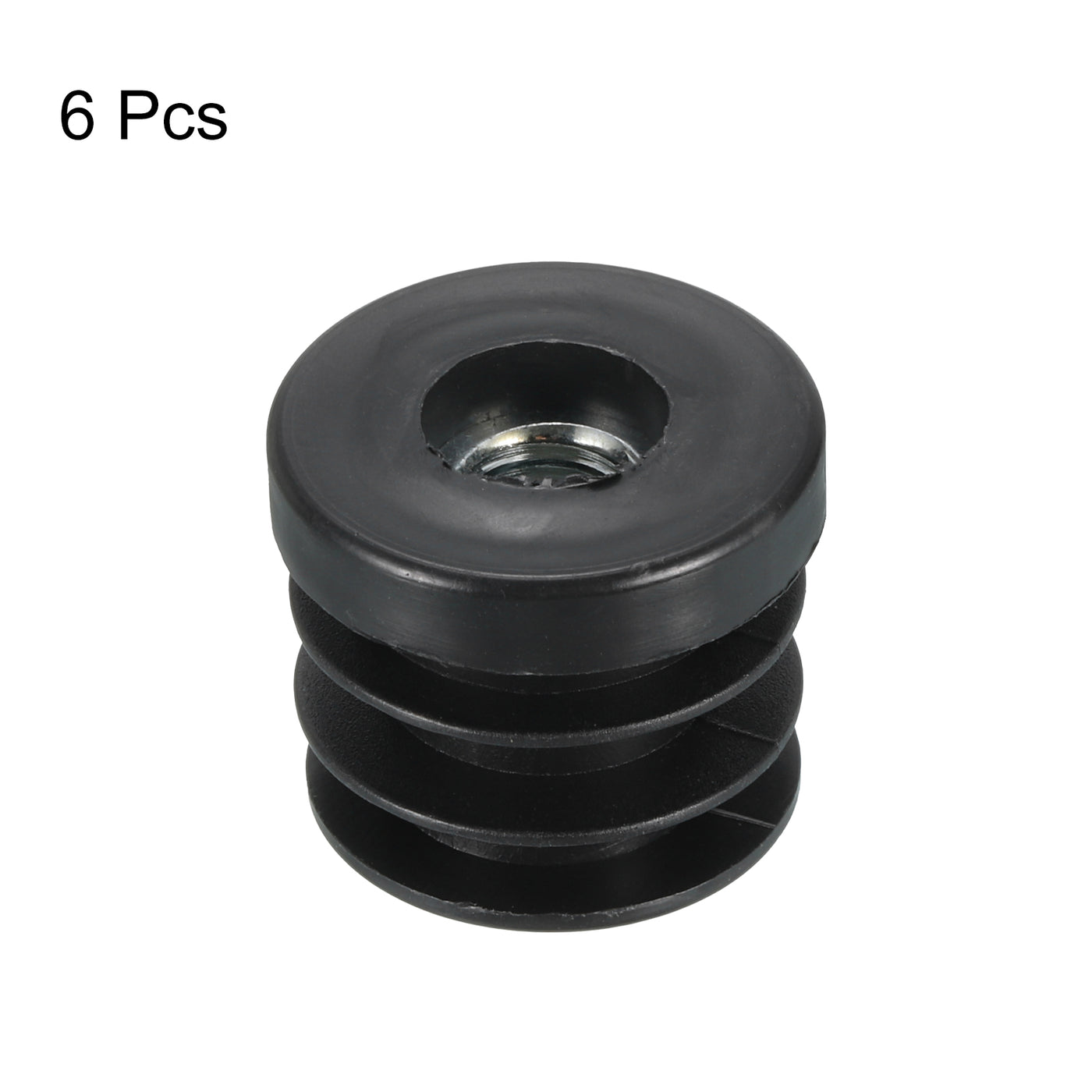 uxcell Uxcell 6Pcs Caster Insert with Thread, 30mm/1.18" M10 Thread for Furniture