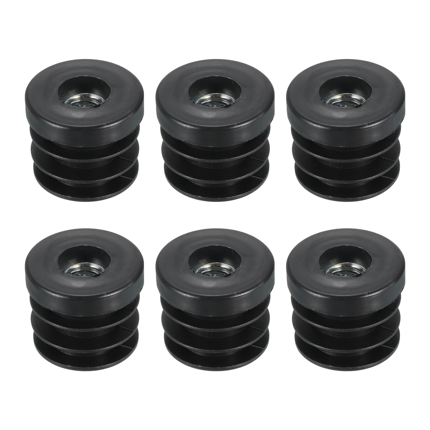 uxcell Uxcell 6Pcs Caster Insert with Thread, 30mm/1.18" M10 Thread for Furniture
