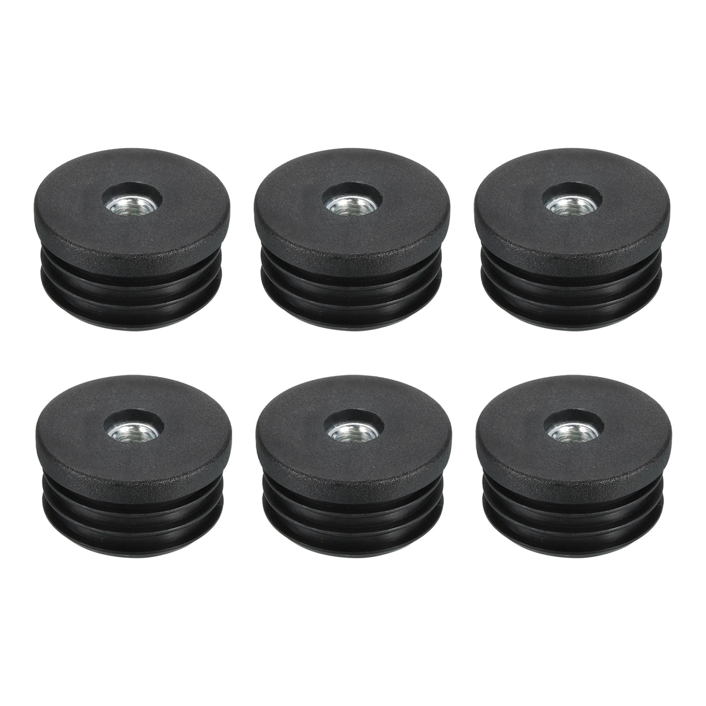 uxcell Uxcell 6Pcs Caster Insert with Thread, 38mm/1.5" M8 Thread for Furniture