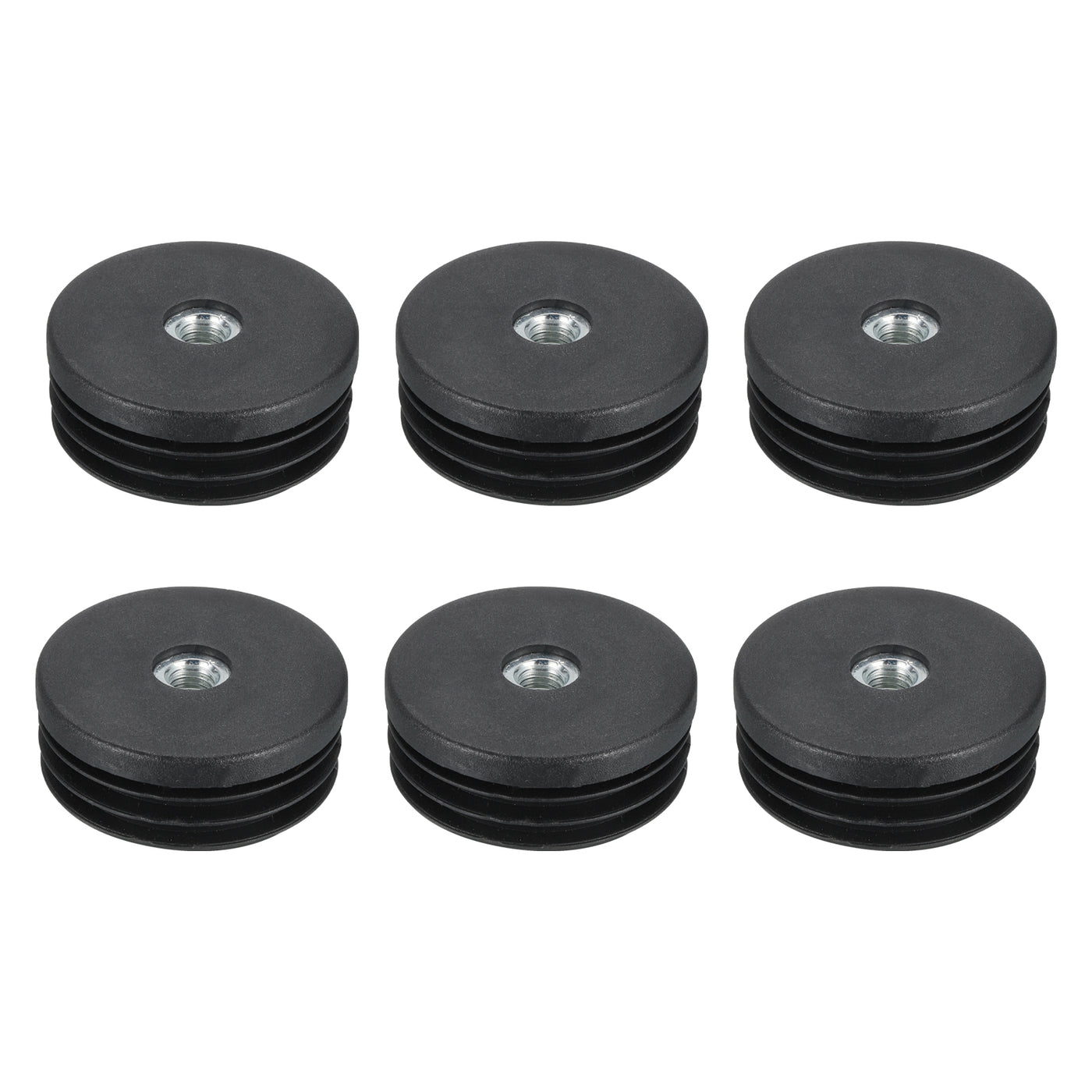 uxcell Uxcell 6Pcs Caster Insert with Thread, 50mm/1.97" M8 Thread for Furniture