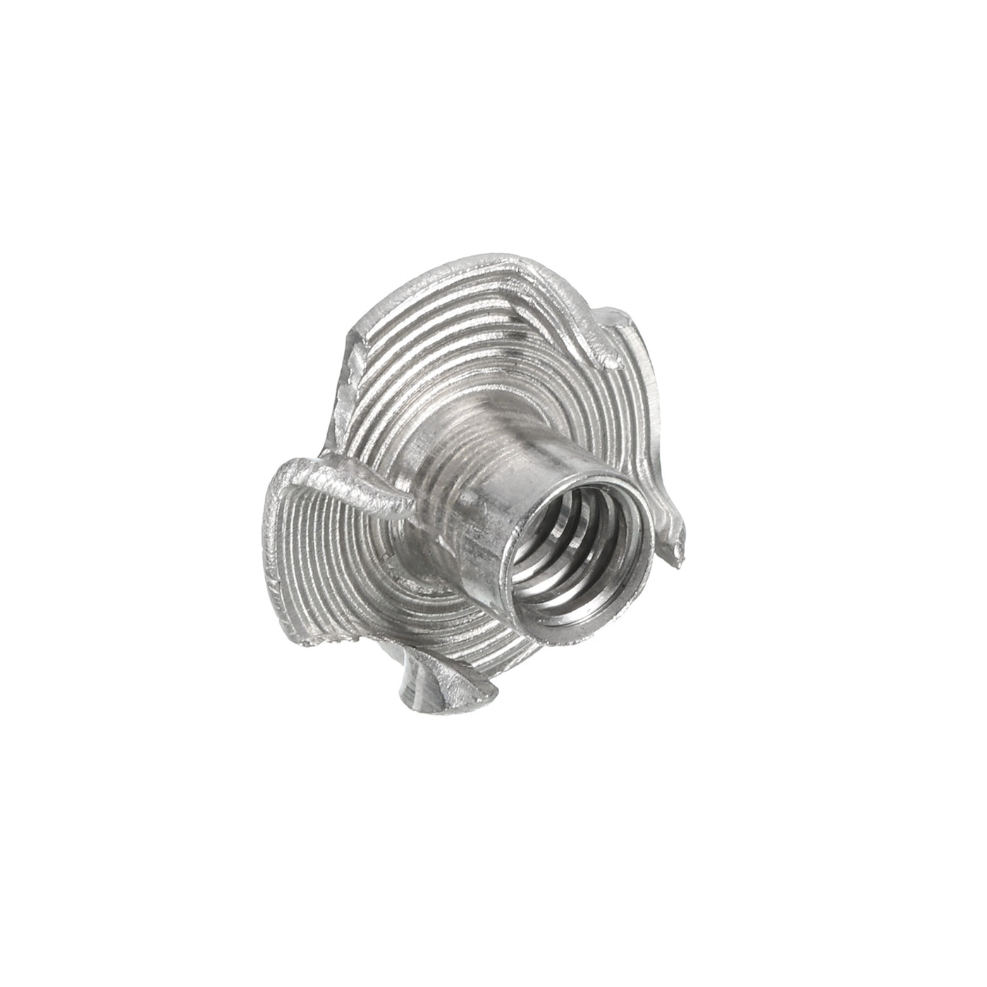 uxcell Uxcell 1/4"-20 T-nut 100pcs 304 Stainless Steel 4 Pronged Tee Nuts Threaded Insertion