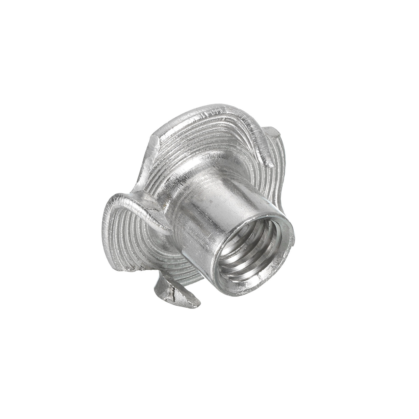 uxcell Uxcell 3/8"-16 T-nut 100pcs 304 Stainless Steel 4 Pronged Tee Nuts Threaded Insertion