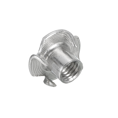 Harfington Uxcell 3/8"-16 T-nut 100pcs 304 Stainless Steel 4 Pronged Tee Nuts Threaded Insertion
