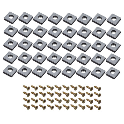 Harfington Uxcell 25 mm PTFE Furniture Sliders Pads for Carpet 40pcs Screw-on Blue