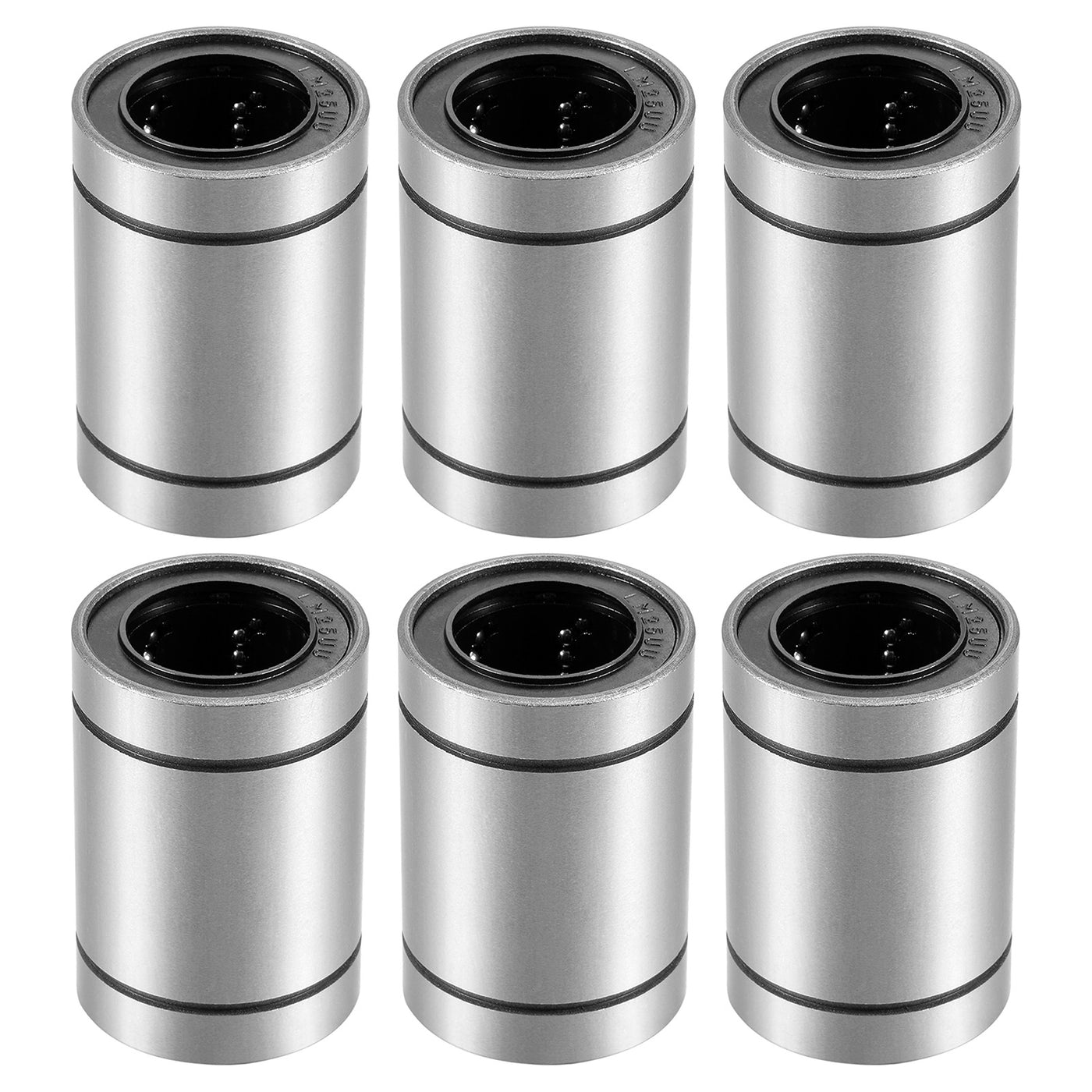 uxcell Uxcell 6pcs LM25UU Linear Ball Bearings, 25mm Bore 40mm OD 59mm Long Linear Bearing for CNC, 3D Printer