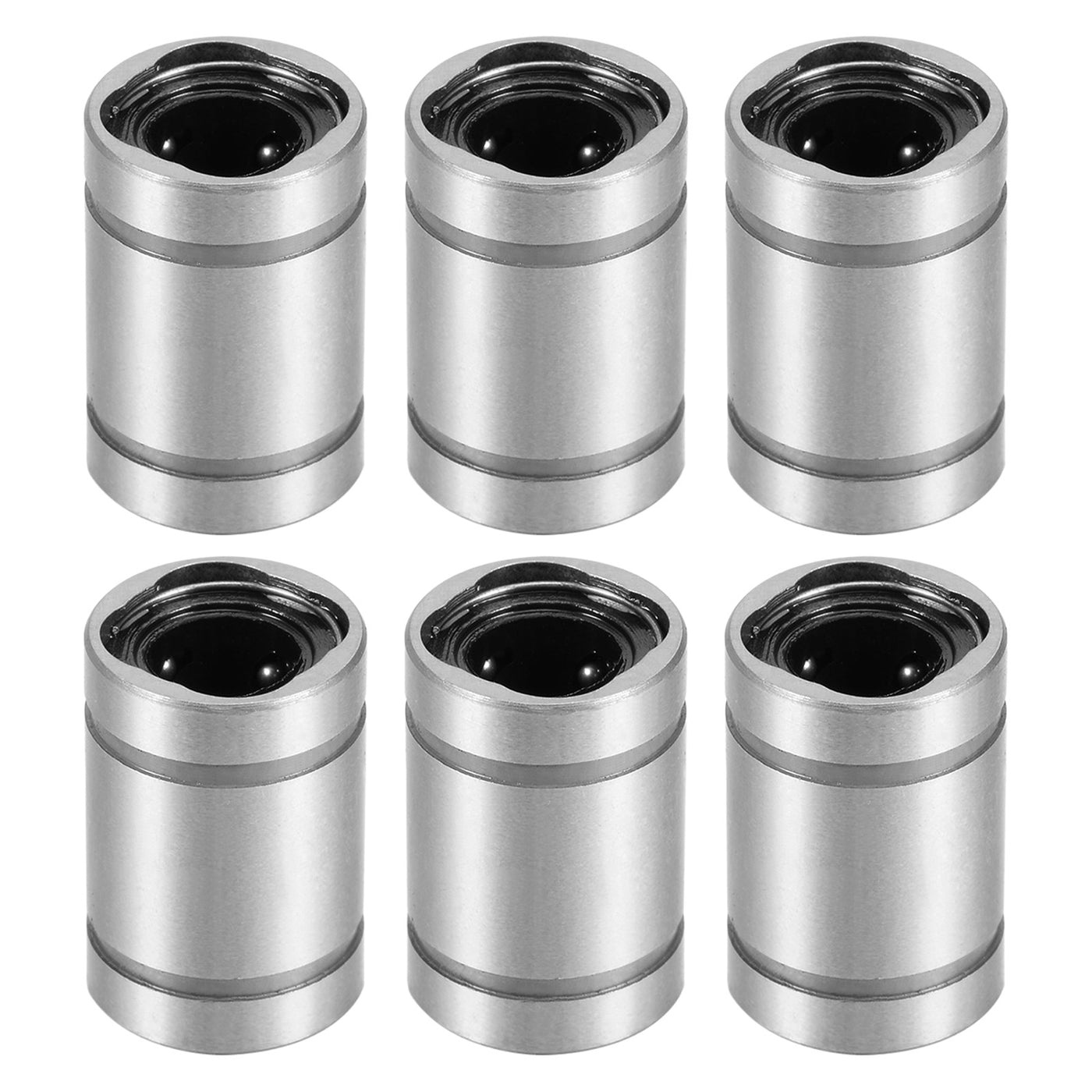 uxcell Uxcell 6pcs LM5UU Linear Ball Bearings, 5mm Bore 10mm OD 15mm Long Linear Bearing for CNC, 3D Printer