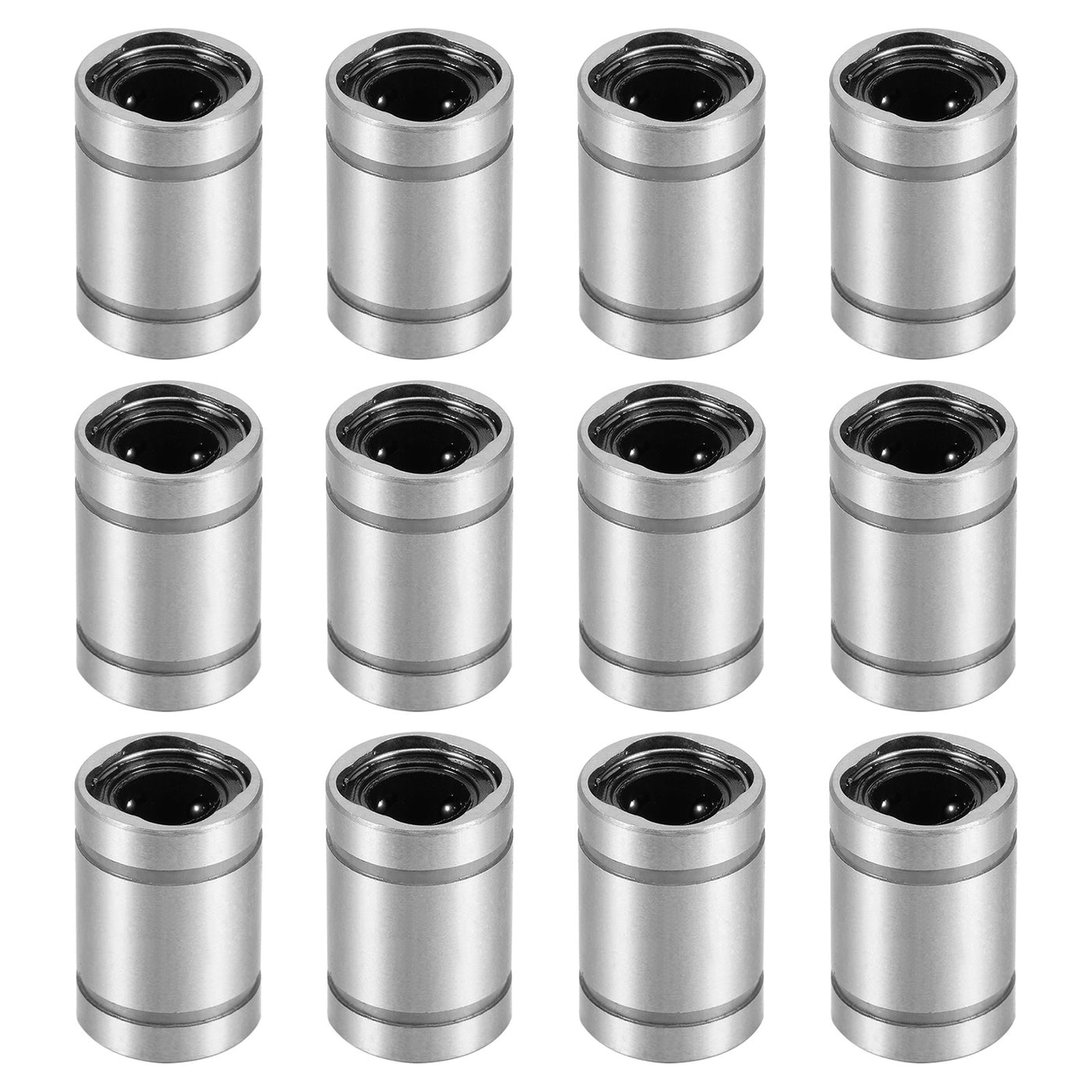 uxcell Uxcell 12pcs LM5UU Linear Ball Bearings, 5mm Bore 10mm OD 15mm Long Linear Bearing for CNC, 3D Printer