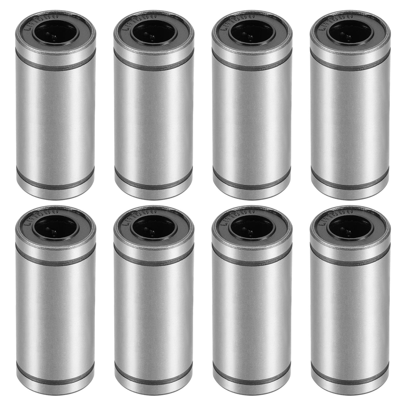 uxcell Uxcell 8pcs LM10LUU Linear Ball Bearings, 10mm Bore 19mm OD 55mm Long Linear Bearing for CNC, 3D Printer