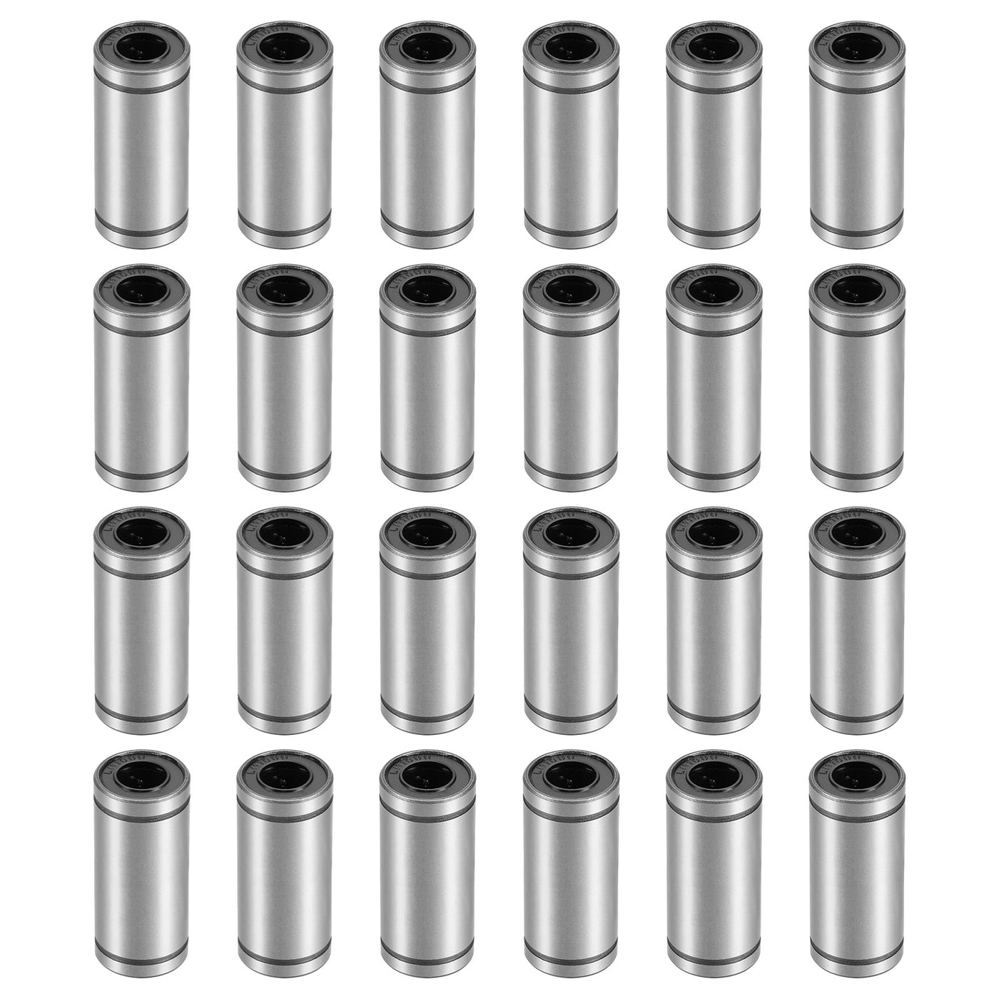 uxcell Uxcell 24pcs LM10LUU Linear Ball Bearings, 10mm Bore 19mm OD 55mm Long Linear Bearing for CNC, 3D Printer