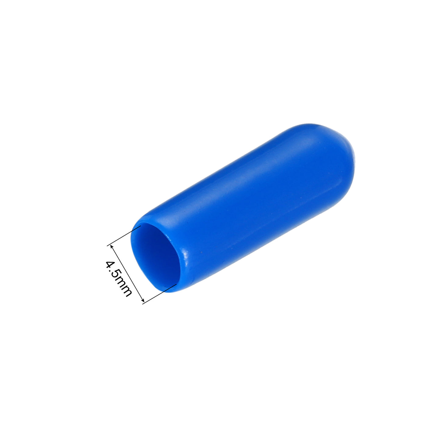 uxcell Uxcell 50pcs Rubber End Caps 4.5mm ID Vinyl PVC Round Tube Bolt Cap Cover Screw Thread Protectors Blue