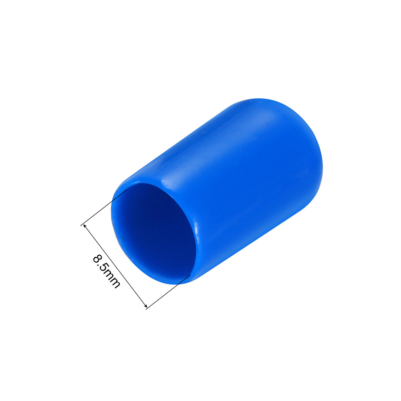 uxcell Uxcell 50pcs Rubber End Caps 8.5mm ID Vinyl PVC Round Tube Bolt Cap Cover Screw Thread Protectors Blue