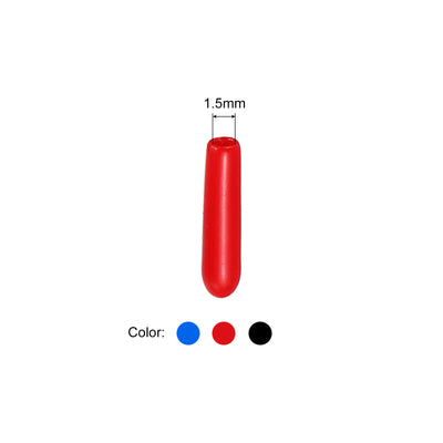 Harfington Uxcell 180pcs Rubber End Caps 1.5mm ID Vinyl PVC Round Tube Bolt Cap Cover Screw Thread Protectors, Black Red Blue