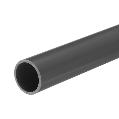Harfington PVC Rigid Round Pipe 21mm ID 25mm OD 20cm/8" Length Light Grey High Impact for Water Pipe, Crafts, Cable Sleeve