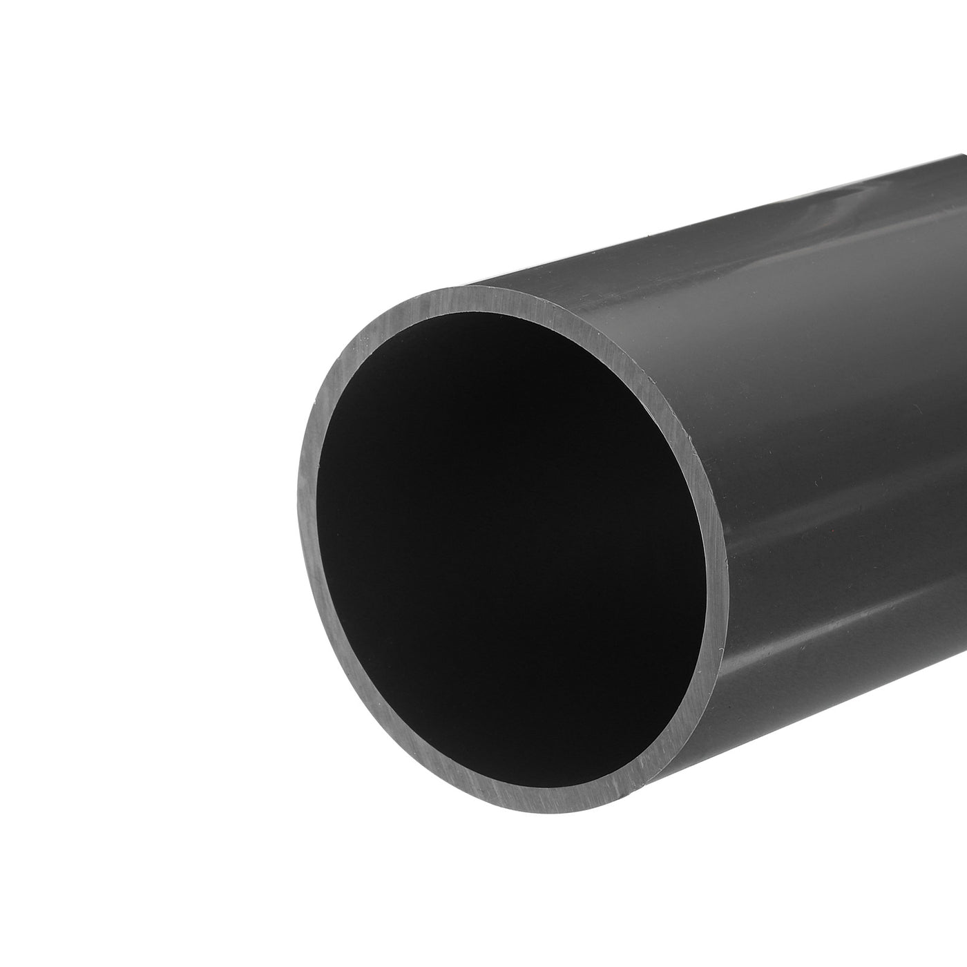 Harfington PVC Rigid Round Pipe 81.4mm ID 90mm OD 20cm/8" Length Light Grey High Impact for Water Pipe, Crafts, Cable Sleeve