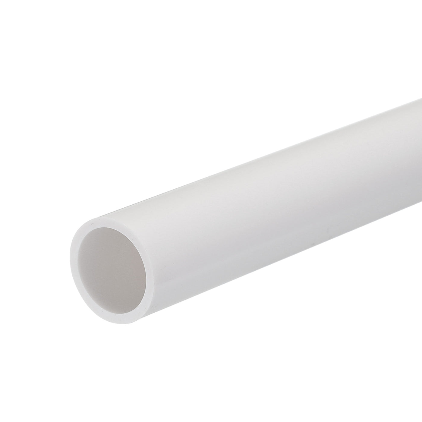 Harfington PVC Rigid Round Pipe 16mm ID 20mm OD 20cm/8" Length White High Impact for Water Pipe, Crafts, Cable Sleeve
