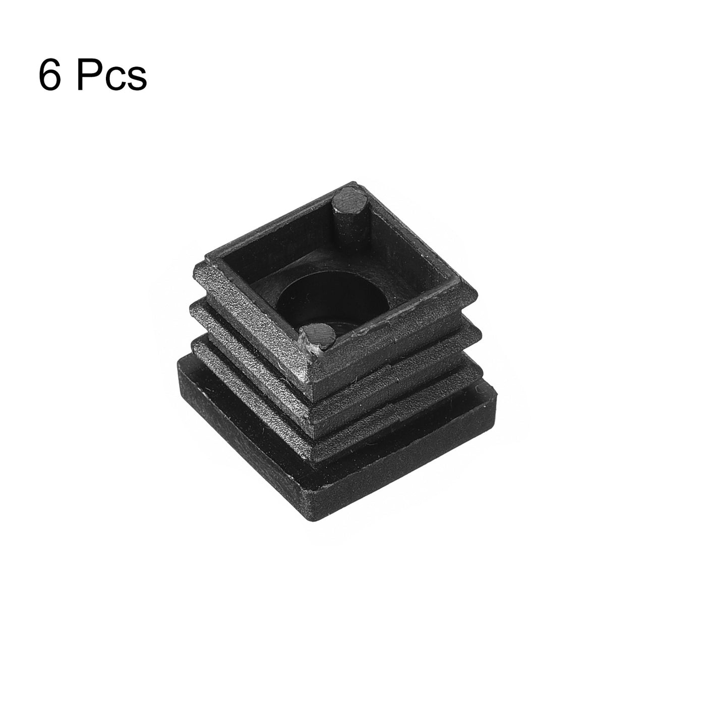 uxcell Uxcell 6Pcs 0.79"x0.79" Caster Insert with Thread, Square M8 Thread for Furniture