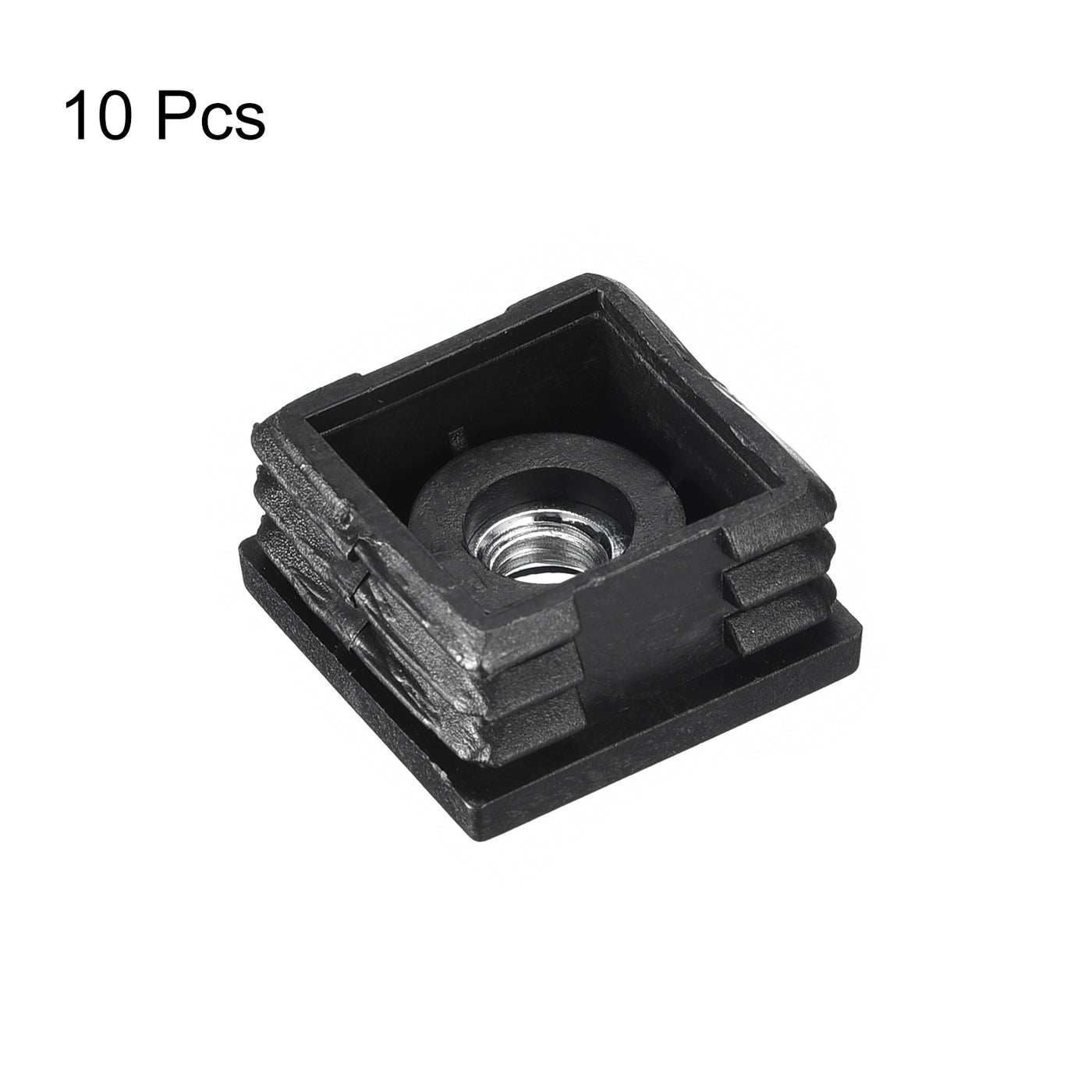 uxcell Uxcell 10Pcs 1.18"x1.18" Caster Insert with Thread, Square M8 Thread for Furniture