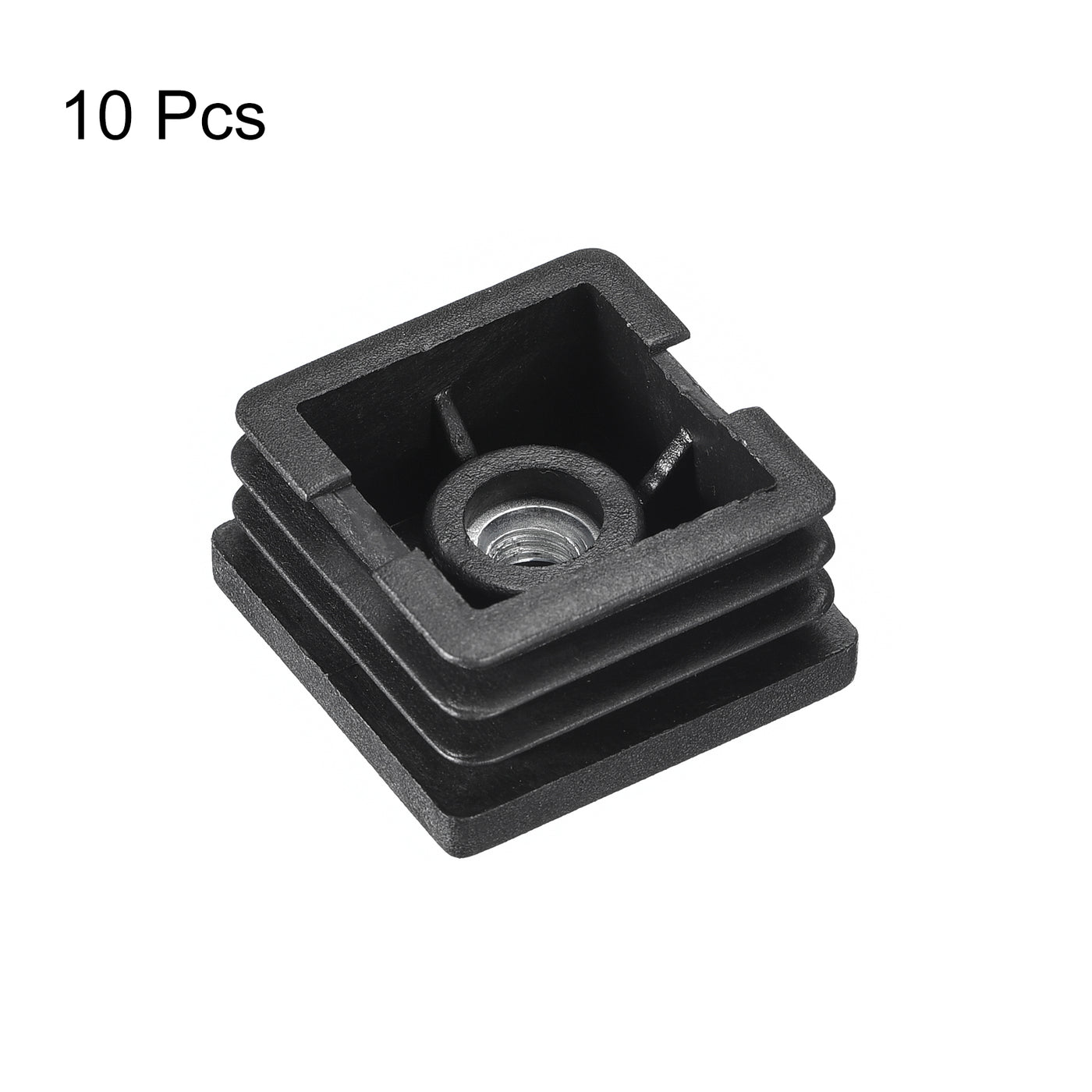 uxcell Uxcell 10Pcs 1.5"x1.5" Caster Insert with Thread, Square M8 Thread for Furniture