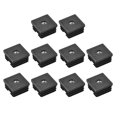 Harfington Uxcell 10Pcs 1.5"x1.5" Caster Insert with Thread, Square M8 Thread for Furniture