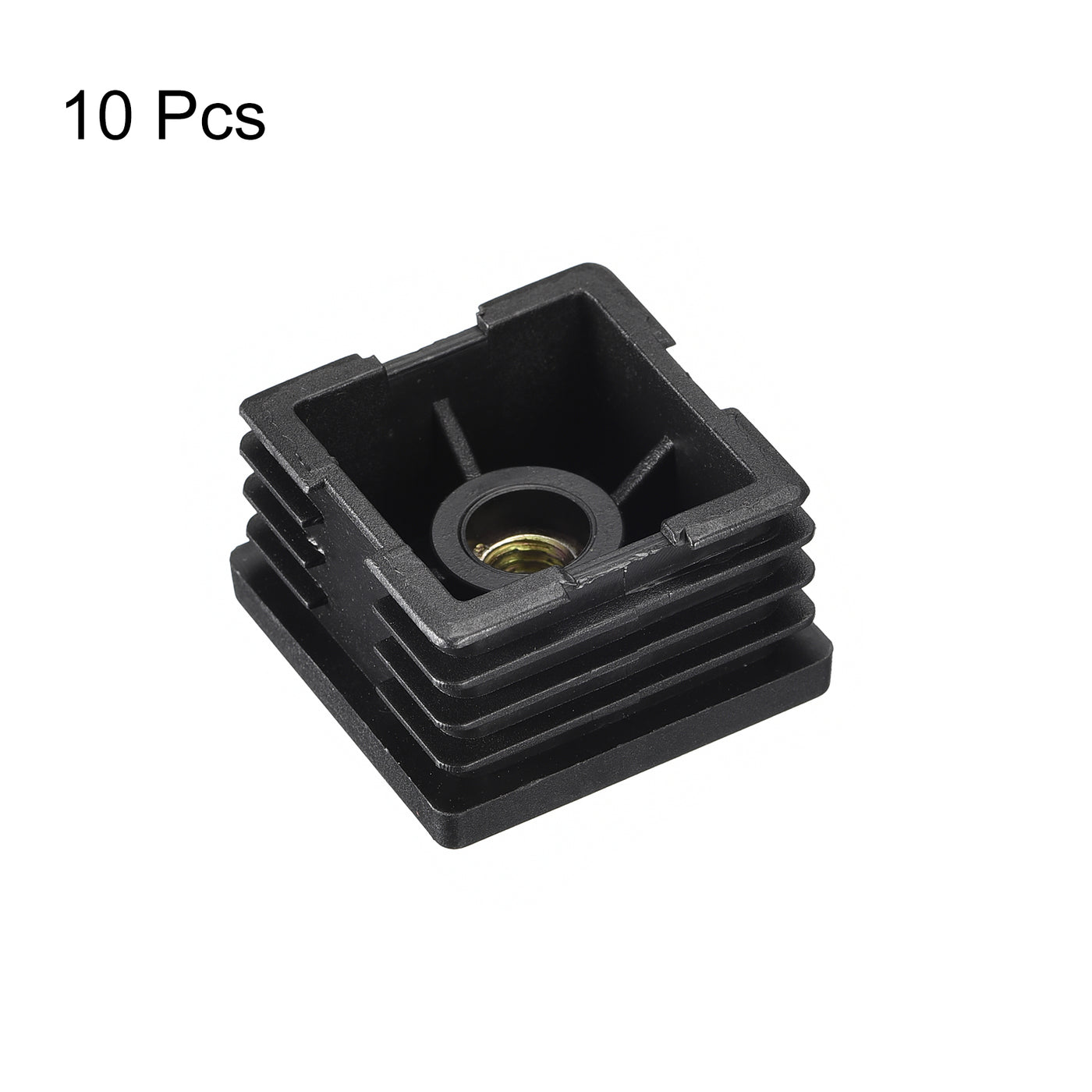 uxcell Uxcell 10Pcs 1.57"x1.57" Caster Insert with Thread, Square M8 Thread for Furniture