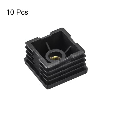Harfington Uxcell 10Pcs 1.57"x1.57" Caster Insert with Thread, Square M8 Thread for Furniture