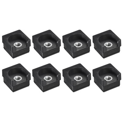 Harfington Uxcell 8Pcs 1.57"x1.57" Caster Insert with Thread, Square M10 Thread for Furniture