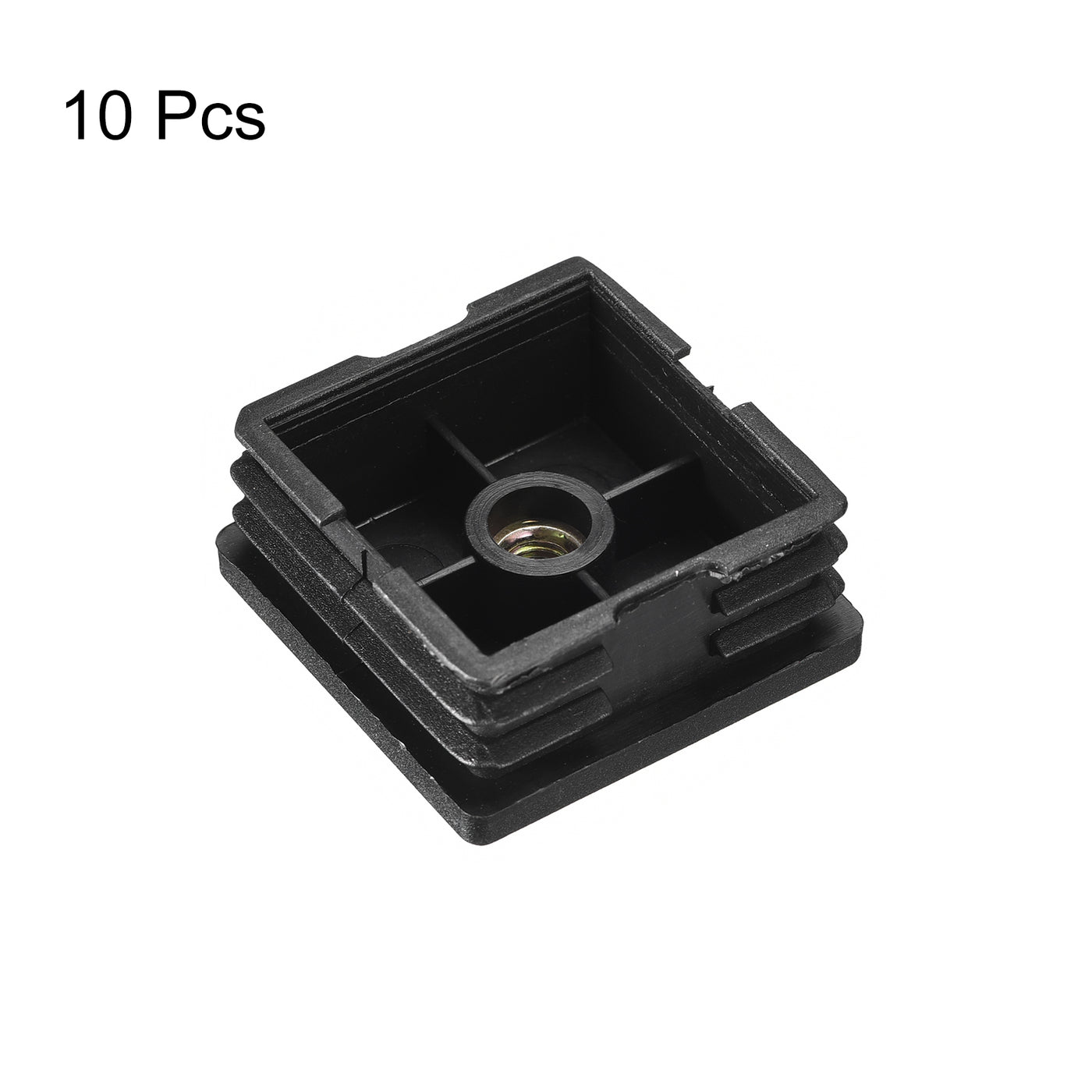 uxcell Uxcell 10Pcs 1.97"x1.97" Caster Insert with Thread, Square M8 Thread for Furniture