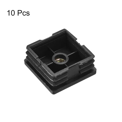 Harfington Uxcell 10Pcs 1.97"x1.97" Caster Insert with Thread, Square M8 Thread for Furniture