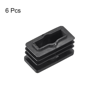 Harfington Uxcell 6Pcs 1.18"x0.59" Caster Insert with Thread, Square M6 Thread for Furniture