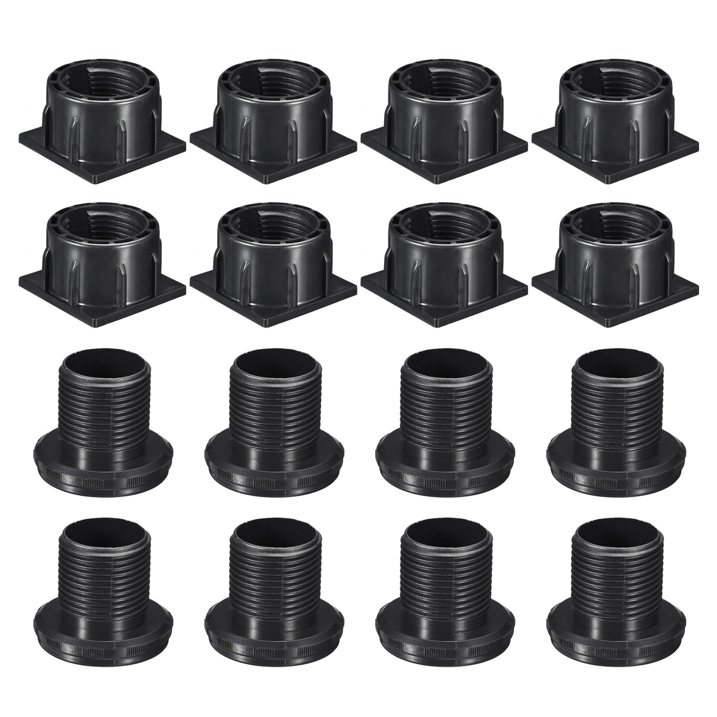 uxcell Uxcell 8Pcs Inserts for Square Tubes with Leveling Feet, for 50x50mm Dia Square Tube