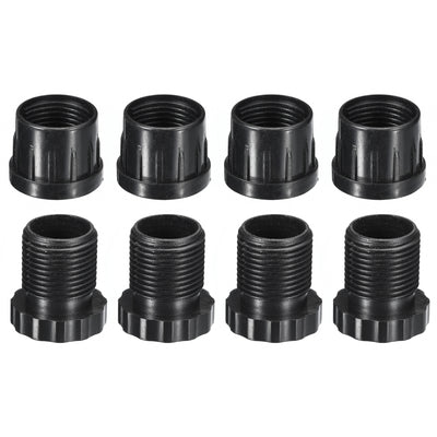 Harfington Uxcell 4Pcs Inserts for Round Tubes with Leveling Feet, for 25mm/0.98" Dia Round Tube