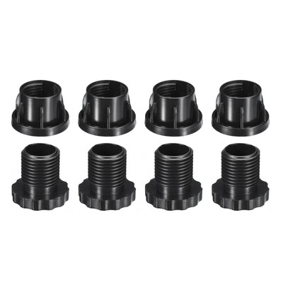 Harfington Uxcell 4Pcs Inserts for Round Tubes with Leveling Feet, for 30mm/1.18" Dia Round Tube