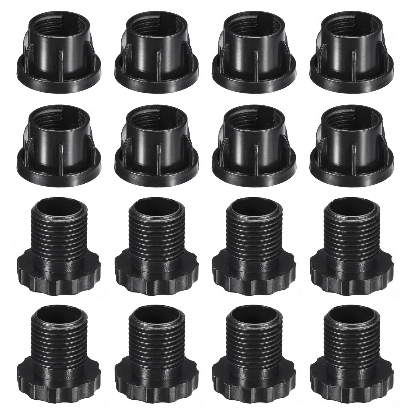 uxcell Uxcell 8Pcs Inserts for Round Tubes with Leveling Feet, for 30mm/1.18" Dia Round Tube