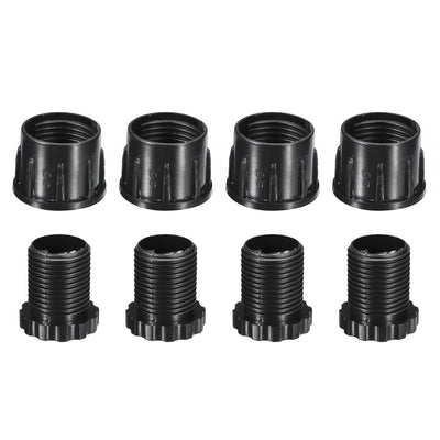 Harfington Uxcell 4Pcs Inserts for Round Tubes with Leveling Feet, for 38mm/1.5" Dia Round Tube