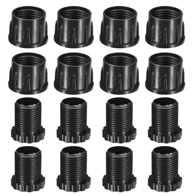 Harfington Uxcell 8Pcs Inserts for Round Tubes with Leveling Feet, for 38mm/1.5" Dia Round Tube
